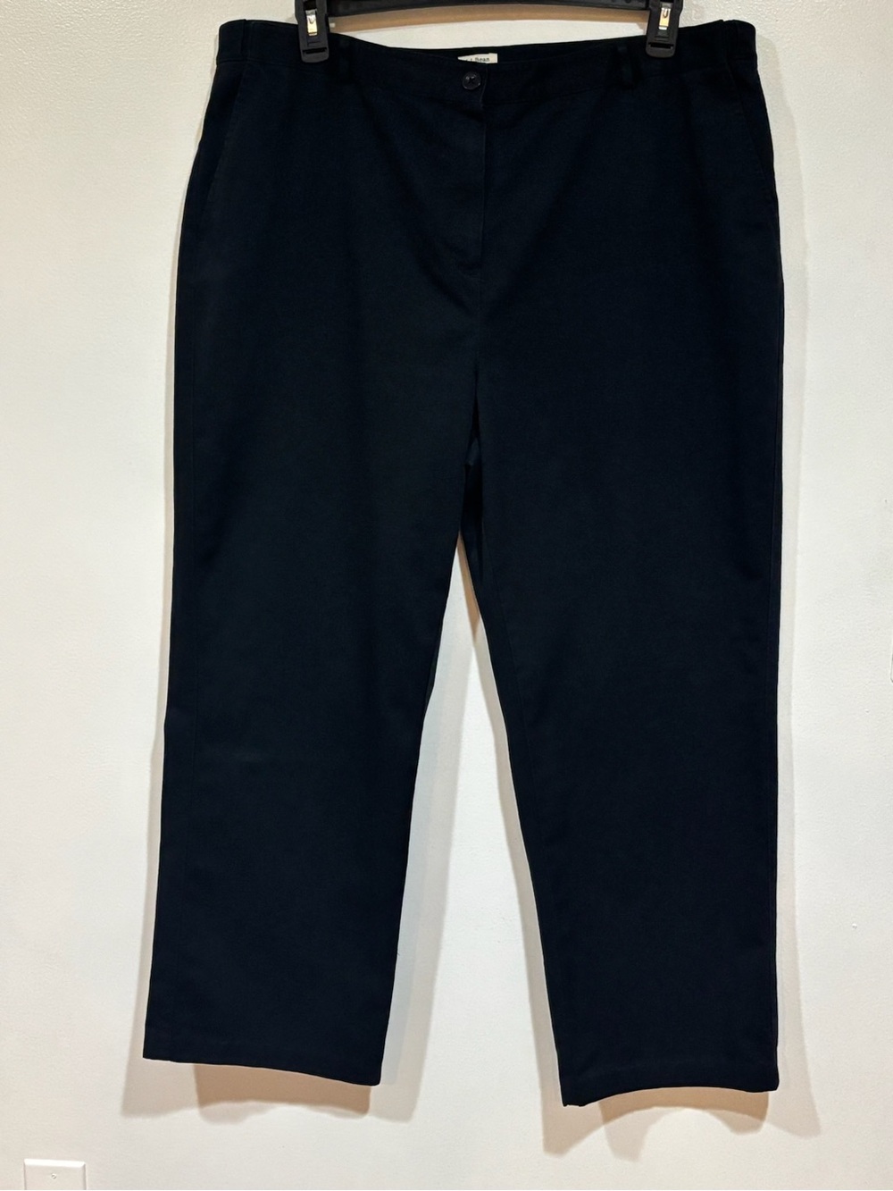 L.L. Bean Women Size 18W Black Classic Fit Minimalist Capsule Cotton Career